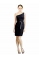 A-Line One Shoulder Lace Knee Length Black Bridesmaid Dress Belfast