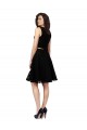 A-Line Jewel Neck Lace Knee Length Black Bridesmaid Dress Belfast