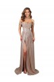 A-Line Strapless Sequin Long Champagne Formal Evening Gown / Prom Dress / Bridesmaid Dress Belfast