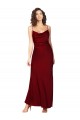 Sheath Cowl Neck Silk like Satin Long Burgundy Black Tie Evening Gown / Prom Dress / Bridesmaid Dress Belfast