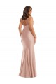 Mermaid V-Neck Silk like Satin Long Dusty Pink Formal Plus Size Evening Gown / Prom Dress / Bridesmaid Dress Belfast