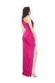 Sheath One Shoulder Silk like Satin Long Fuchsia Formal Evening Gown / Prom Dress / Bridesmaid Dress Belfast