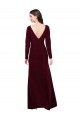 Sheath V-Neck Spandex Long Burgundy Gold Prom Dress / Bridesmaid Dress Belfast