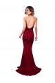 Mermaid V-Neck Spandex Long Burgundy Formal Evening Gown / Prom Dress / Bridesmaid Dress Belfast