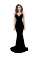 Mermaid V-Neck Spandex Long Black Formal Evening Gown / Prom Dress / Bridesmaid Dress Belfast