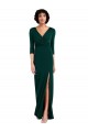 Trumpet V-Neck Spandex Long Dark Green Formal Evening Gown / Prom Dress / Bridesmaid Dress Belfast