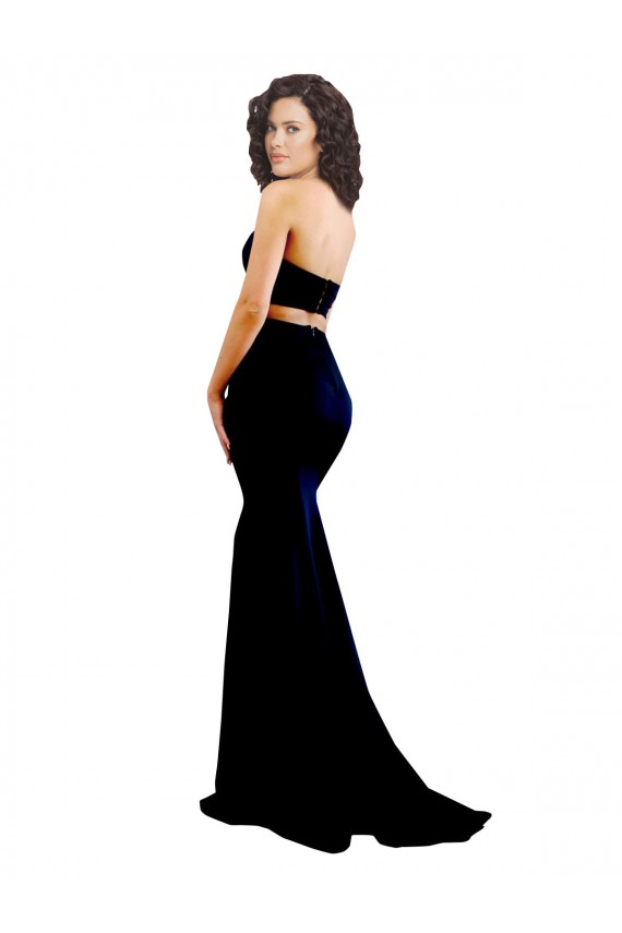Mermaid High Neck Stretch Crepe Long Black Formal Evening Gown / Prom Dress / Bridesmaid Dress Belfast