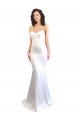 Mermaid High Neck Stretch Crepe Long White Formal Evening Gown / Prom Dress / Bridesmaid Dress Belfast