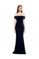 Mermaid Off the Shoulder Stretch Crepe Long Dark Navy Formal Dress / Bridesmaid Dress Belfast