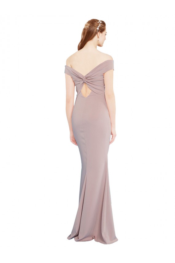 Mermaid V-Neck Stretch Crepe Long Dusty Pink Formal Evening Gown / Prom Dress / Bridesmaid Dress Belfast