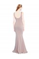 Mermaid Scoop Neck Stretch Crepe Long Dusty Pink Formal Evening Gown / Prom Dress / Bridesmaid Dress Belfast