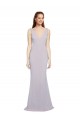 Mermaid V-Neck Stretch Crepe Long Arctic Lilac Formal Evening Gown / Prom Dress / Bridesmaid Dress Belfast