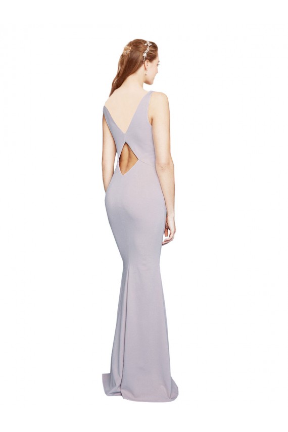 Mermaid V-Neck Stretch Crepe Long Arctic Lilac Formal Evening Gown / Prom Dress / Bridesmaid Dress Belfast