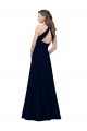 A-Line High Neck Stretch Crepe Long Dusty Pink Prom Dress / Bridesmaid Dress Belfast