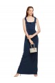 Sheath Scoop Neck Stretch Crepe Long Dark Navy Formal Evening Gown / Prom Dress / Bridesmaid Dress Belfast