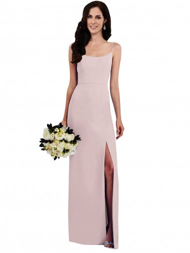 Trumpet Spaghetti Straps Stretch Crepe Long Formal Evening Gown / Prom Dress / Bridesmaid Dress Belfast