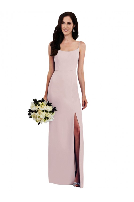 Trumpet Spaghetti Straps Stretch Crepe Long Formal Evening Gown / Prom Dress / Bridesmaid Dress Belfast