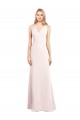 Trumpet V-Neck Stretch Crepe Long Pink Semi Formal Evening Dress / Prom Dress / Bridesmaid Dress Belfast