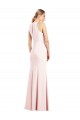 Trumpet V-Neck Stretch Crepe Long Pink Semi Formal Evening Dress / Prom Dress / Bridesmaid Dress Belfast