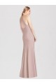 Trumpet Halter Neck Stretch Crepe Long Dusty Pink Semi Formal Evening Dress / Bridesmaid Dress Belfast
