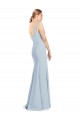 Trumpet V-Neck Stretch Crepe Long Light Sky Blue Bridesmaid Dress / Formal Dress Belfast