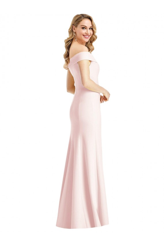 Trumpet V-Neck Stretch Crepe Long Pink Bridesmaid Dress / Evening Dress Belfast