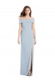Trumpet Off the Shoulder Stretch Crepe Long Light Sky Blue Formal Dress / Bridesmaid Dress Belfast