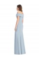 Trumpet Off the Shoulder Stretch Crepe Long Light Sky Blue Formal Dress / Bridesmaid Dress Belfast