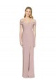 Trumpet Off the Shoulder Stretch Crepe Long Dusty Pink Semi Formal Evening Dress / Prom Dress / Bridesmaid Dress Belfast