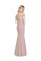 Trumpet Off the Shoulder Stretch Crepe Long Dusty Pink Semi Formal Evening Dress / Prom Dress / Bridesmaid Dress Belfast