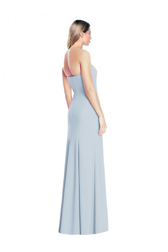 Trumpet Strapless Stretch Crepe Long Light Sky Blue Formal Dress / Bridesmaid Dress Belfast