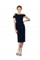 Mermaid Off the Shoulder Stretch Crepe Cocktail Length Dark Navy Formal Evening Gown / Prom Dress / Bridesmaid Dress Belfast