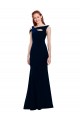 Mermaid Off the Shoulder Stretch Crepe Long Dark Navy Formal Evening Gown / Prom Dress / Bridesmaid Dress Belfast