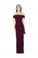 Mermaid Off the Shoulder Stretch Crepe Long Burgundy Gold Formal Evening Gown / Prom Dress / Bridesmaid Dress Belfast