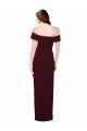 Mermaid Off the Shoulder Stretch Crepe Long Burgundy Gold Formal Evening Gown / Prom Dress / Bridesmaid Dress Belfast