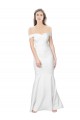 Mermaid Off the Shoulder Stretch Crepe Long Ivory Formal Evening Gown / Prom Dress / Bridesmaid Dress Belfast