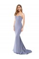 Mermaid Strapless Stretch Crepe Long Smoke Blue Formal Evening Gown / Prom Dress / Bridesmaid Dress Belfast