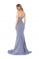 Mermaid Strapless Stretch Crepe Long Smoke Blue Formal Evening Gown / Prom Dress / Bridesmaid Dress Belfast