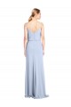 Sheath High Neck Stretch Crepe Long Light Sky Blue Formal Dress / Bridesmaid Dress Belfast