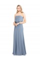 Sheath High Neck Stretch Crepe Long Smoke Blue Formal Evening Gown / Prom Dress / Bridesmaid Dress Belfast