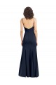 Sheath Scoop Neck Stretch Crepe Long Dark Navy Formal Dress / Bridesmaid Dress Belfast