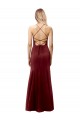 Mermaid High Neck Stretch Crepe Long Burgundy Gold Formal Evening Gown / Prom Dress / Bridesmaid Dress Belfast