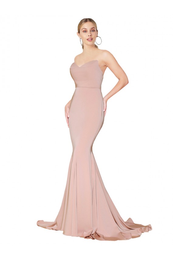 Mermaid High Neck Stretch Crepe Long Mauve Formal Evening Gown / Prom Dress / Bridesmaid Dress Belfast