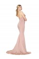 Mermaid High Neck Stretch Crepe Long Mauve Formal Evening Gown / Prom Dress / Bridesmaid Dress Belfast