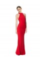Mermaid High Neck Stretch Crepe Long Red Prom Dress / Bridesmaid Dress Belfast
