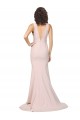 Sheath V-Neck Stretch Crepe Sweep Train Pink Black Tie Evening Gown / Prom Dress / Bridesmaid Dress Belfast