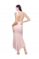 Sheath High Neck Stretch Crepe Midi Length Pink High Low Evening Gown / Prom Dress / Bridesmaid Dress Belfast