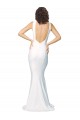 Sheath High Neck Stretch Crepe Long Ivory Formal Evening Gown / Prom Dress / Bridesmaid Dress Belfast