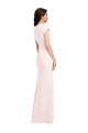 A-Line V-Neck Stretch Crepe Long Pink Formal Evening Gown / Prom Dress / Bridesmaid Dress Belfast
