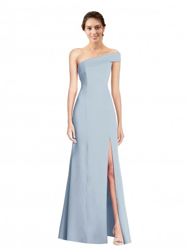 Trumpet Off the Shoulder Stretch Crepe Long Light Sky Blue Formal Evening Gown / Prom Dress / Bridesmaid Dress Belfast